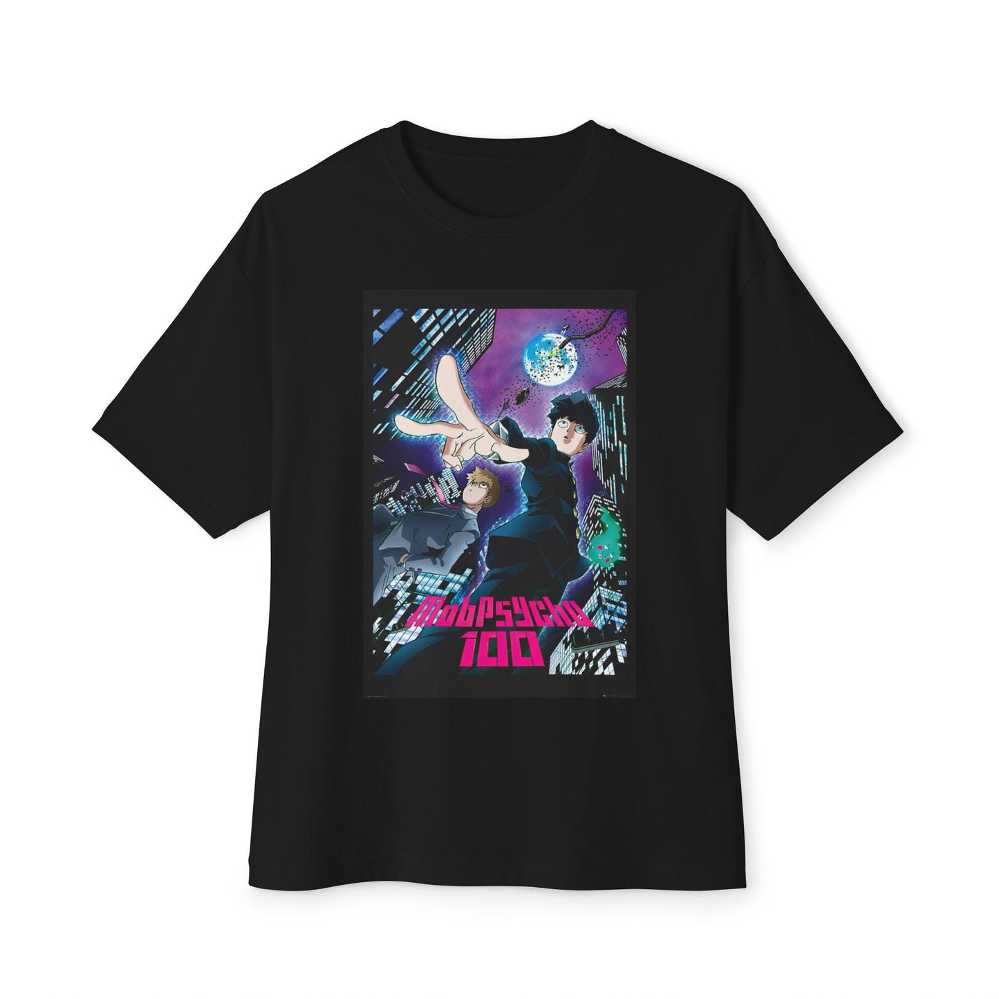 Psychedelic Oversized Graphic Tee, Unisex Boxy T-Shirt, Retro Anime Shirt, Casual Streetwear, Gift for Fans, 100% Cotton