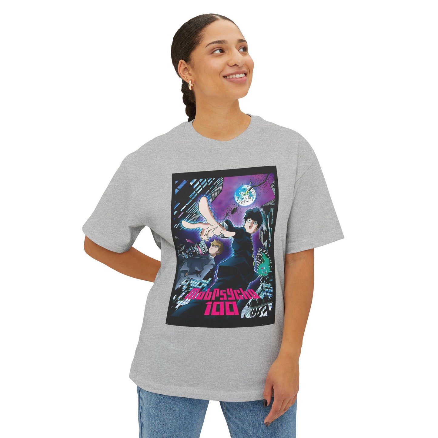 Psychedelic Oversized Graphic Tee, Unisex Boxy T-Shirt, Retro Anime Shirt, Casual Streetwear, Gift for Fans, 100% Cotton