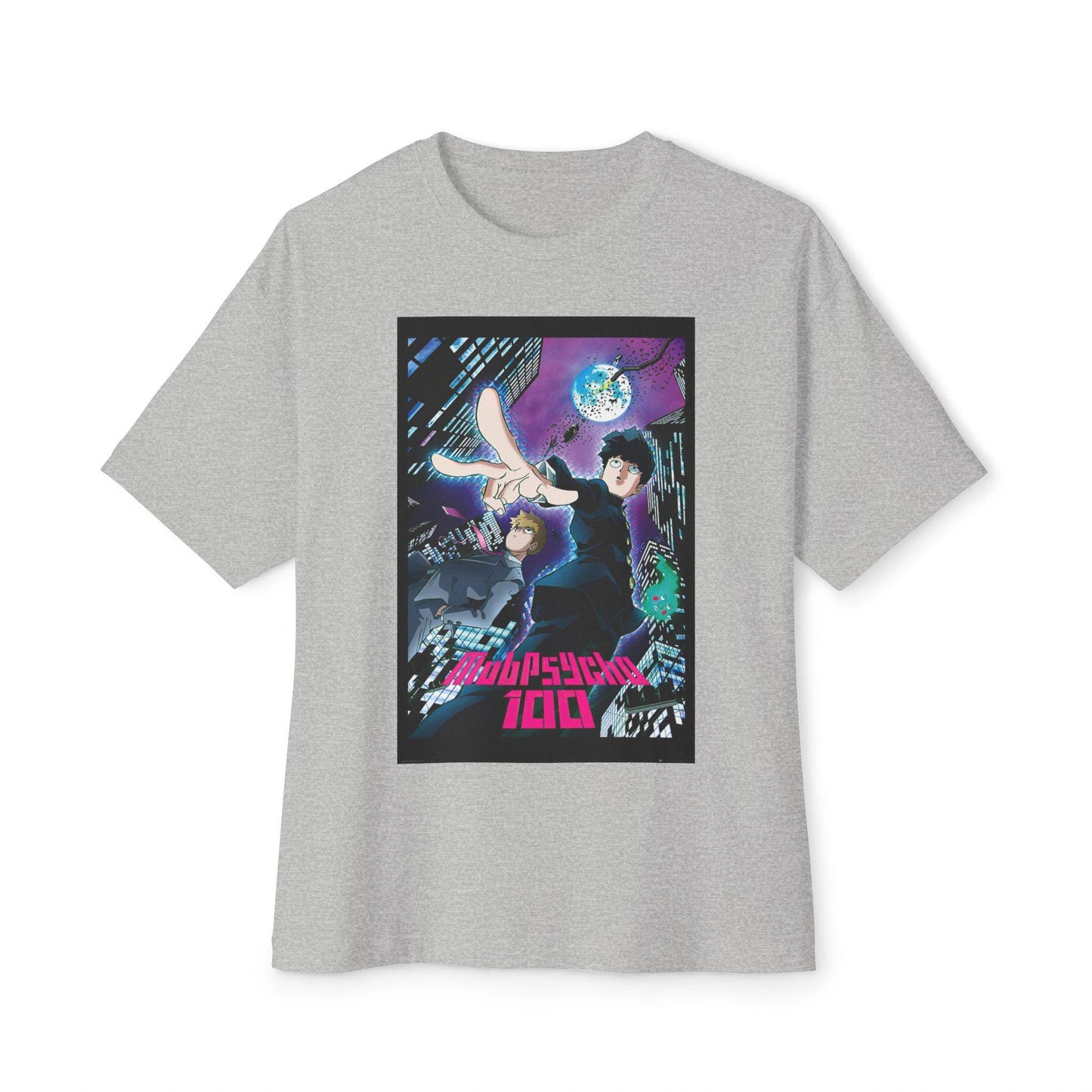 Psychedelic Oversized Graphic Tee, Unisex Boxy T-Shirt, Retro Anime Shirt, Casual Streetwear, Gift for Fans, 100% Cotton